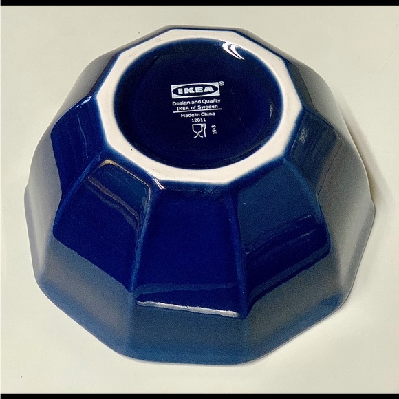 COPY - IKEA Sweden Cobalt Blue 10 Sided Soup Cereal Bowl - Picture 6 of 10